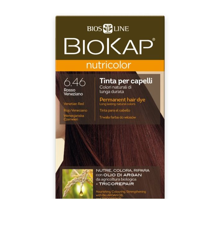צבע שיער ביוקאפ אדום ונציאני 6.46 ללא אמוניה וניקל מצמחים ושמן ארגן