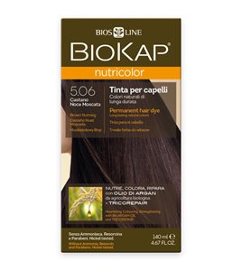 צבע שיער ביוקאפ חום נחושת 5.06 ללא אמוניה וניקל מצמחים ושמן ארגן
