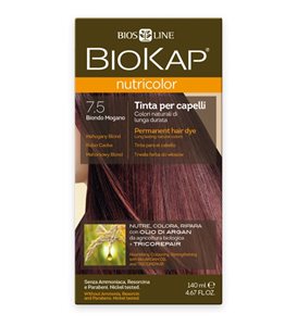 צבע שיער ביוקאפ בלונדיני מהגוני 7.5 ללא אמוניה וניקל מצמחים ושמן ארגן